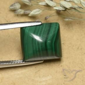 Malaquita Verde médio Natural 13.91ct, baguete, Opaco