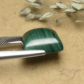 Malaquita Verde médio Natural 13.91ct, baguete, Opaco