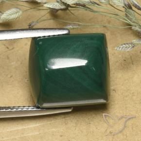 Malaquita Verde médio Natural 20.38ct, baguete, Opaco