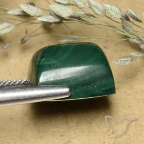 Malaquita Verde médio Natural 20.38ct, baguete, Opaco