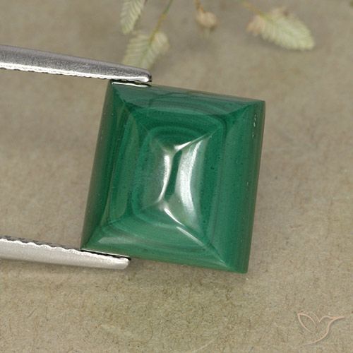 9.52ct Natural Verde Malaquita, Quadrado, Opaco
