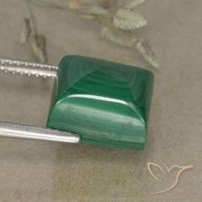 Malaquita Verde Natural 9.52ct, Quadrado, Opaco