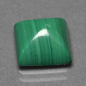 Malaquita verde natural 4,58ct, quadrado, opaco