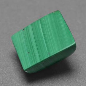 Malaquita verde natural 4,58ct, quadrado, opaco
