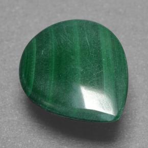 Malaquita verde natural 3,90ct, formato de pêra, opaco