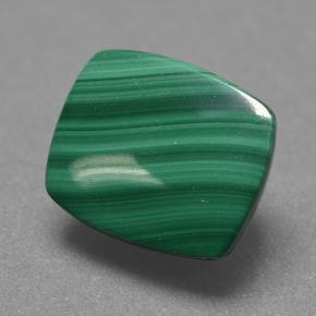 Malaquita Verde Multicolor Natural 5.01ct, Almofada cortada, Opaco