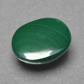 Malaquita verde natural 4,40ct, corte oval, opaco