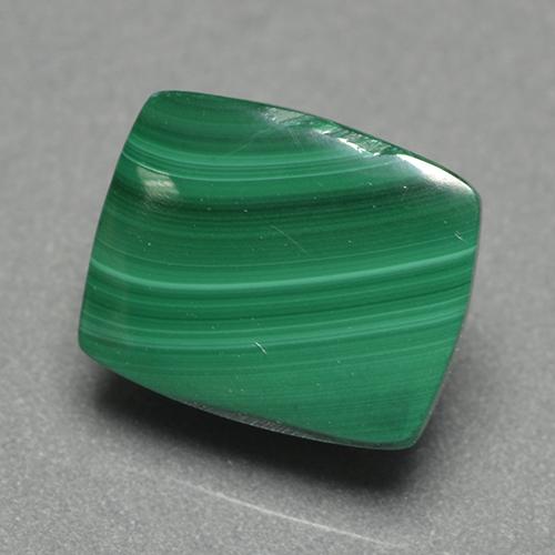 Malaquita verde natural 7,49ct, almofada cortada, opaco