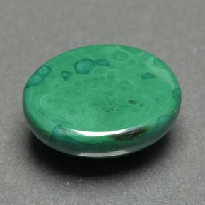 Malaquita verde natural 5,08ct, corte oval, opaco