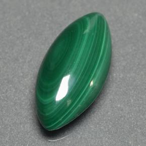 Malaquita verde natural 2,85ct, marquise, opaco