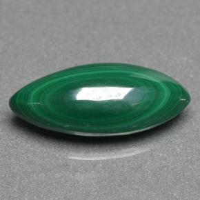 Malaquita verde natural 2,85ct, marquise, opaco