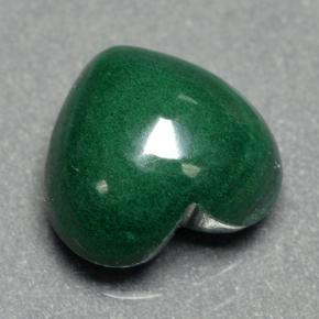 Malaquita verde natural 2,84ct, formato de coração, opaco