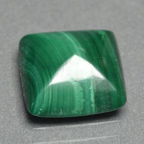 Malaquita verde natural 4,43ct, quadrado, opaco