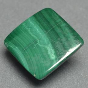 Malaquita verde natural 4,43ct, quadrado, opaco