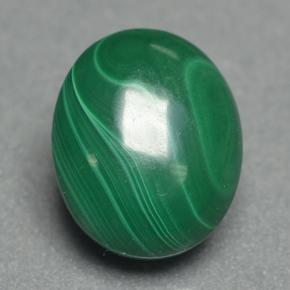 Malaquita Verde Multicolor Natural 3.90ct, Corte Oval, Opaco