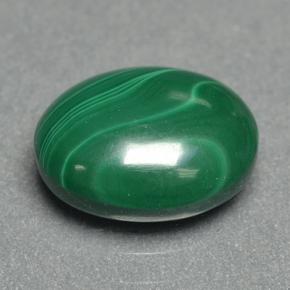 Malaquita Verde Multicolor Natural 3.90ct, Corte Oval, Opaco
