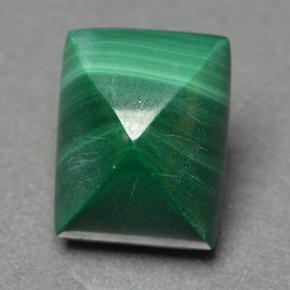 Malaquita verde natural 3,97ct, baguete, opaco