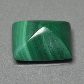 Malaquita verde natural 3,97ct, baguete, opaco