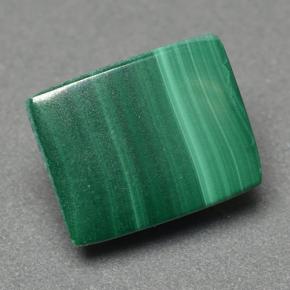 Malaquita verde natural 3,97ct, baguete, opaco