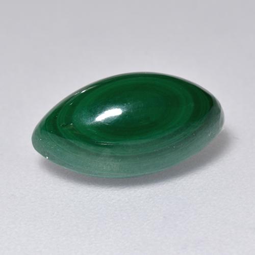 Malaquita verde natural 3,66ct, marquise, opaco