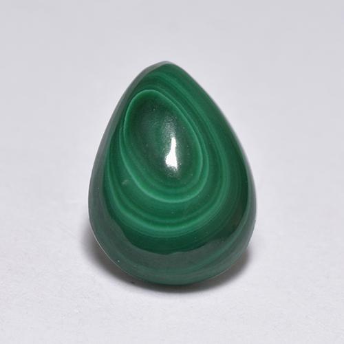 Malaquita Verde médio Natural 1.81ct, Formato de pêra, Opaco