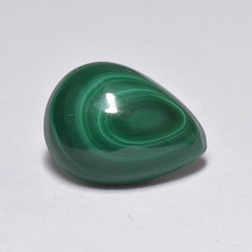 Malaquita Verde médio Natural 1.81ct, Formato de pêra, Opaco