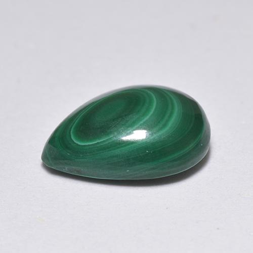 Malaquita Verde médio Natural 1.81ct, Formato de pêra, Opaco