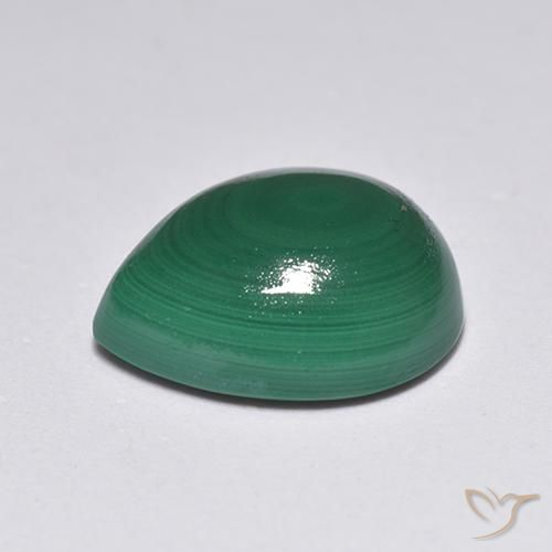 Malaquita Verde médio Natural 3.26ct, Formato de pêra, Opaco
