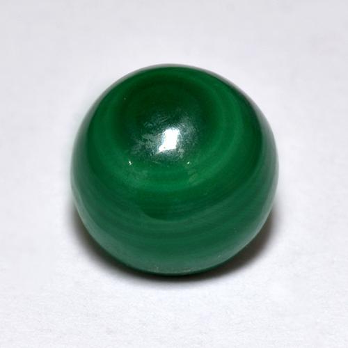Malaquita verde natural 2,28ct, corte redondo, opaco