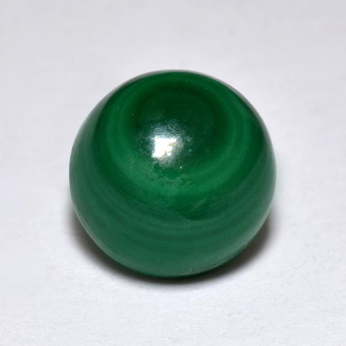 Malaquita verde natural 2,28ct, corte redondo, opaco