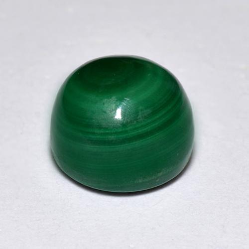 Malaquita verde natural 2,28ct, corte redondo, opaco