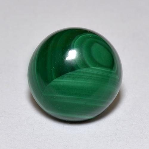 Malaquita verde natural 2,32ct, corte redondo, opaco