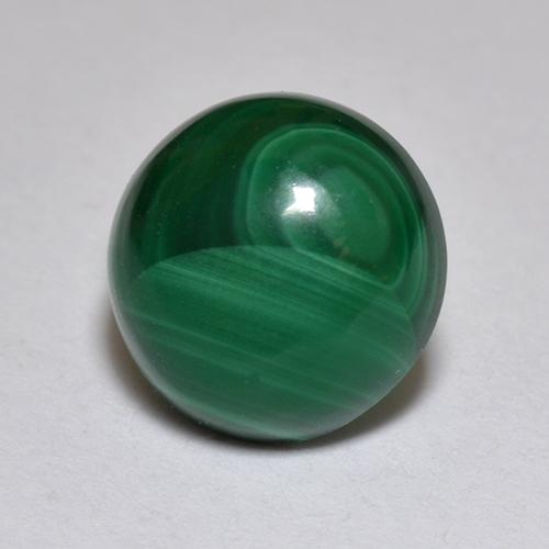 Malaquita verde natural 2,32ct, corte redondo, opaco