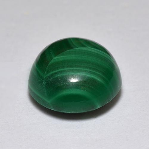 Malaquita verde natural 2,32ct, corte redondo, opaco