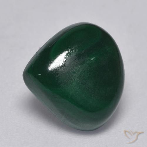Malaquita verde pinho Natural 4.40ct, Formato de pêra, Opaco