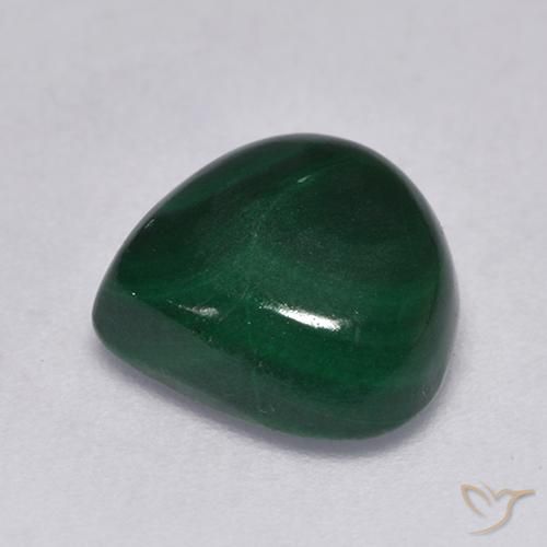 Malaquita verde pinho Natural 4.40ct, Formato de pêra, Opaco