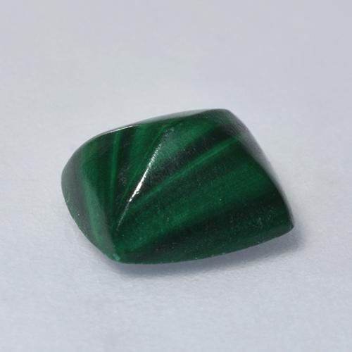 Malaquita verde natural 1,69ct, almofada cortada, opaco