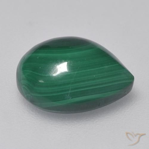 Malaquita Verde Natural 3.91ct, Formato de pêra, Opaco