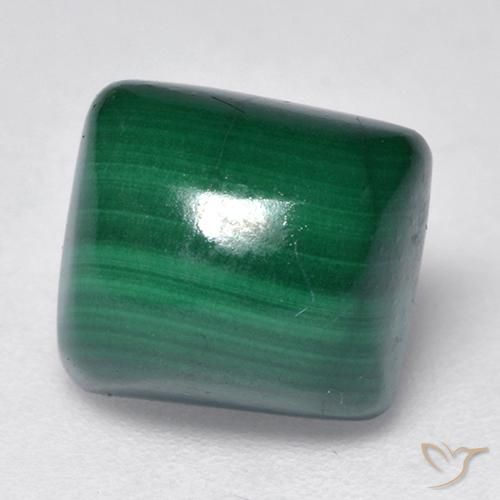 Malaquita Verde médio Natural 3.82ct, Almofada, Opaco