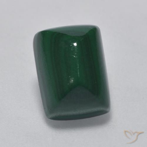 5.28ct Natural Verde médio Malaquita, baguete, Opaco