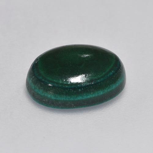 Malaquita verde natural 3,23ct, corte oval, opaco