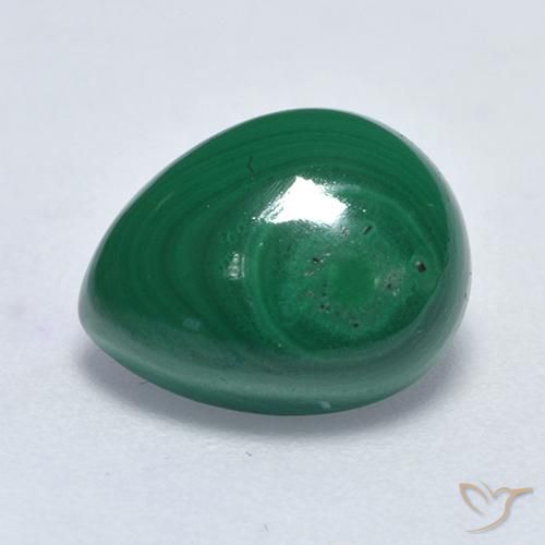Malaquita Verde Natural 3.72ct, Formato de pêra, Opaco
