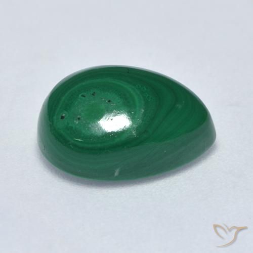 Malaquita Verde Natural 3.72ct, Formato de pêra, Opaco