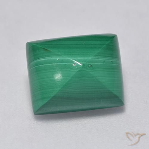 5.37ct Natural Verde Malaquita, baguete, Opaco