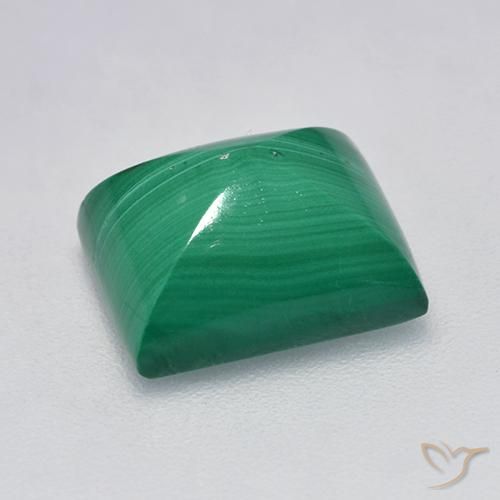 Malaquita Verde Natural 5.37ct, baguete, Opaco