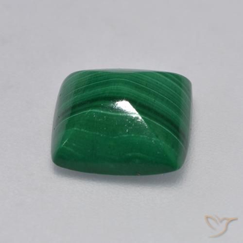Malaquita Verde Natural 3.66ct, Quadrado, Opaco