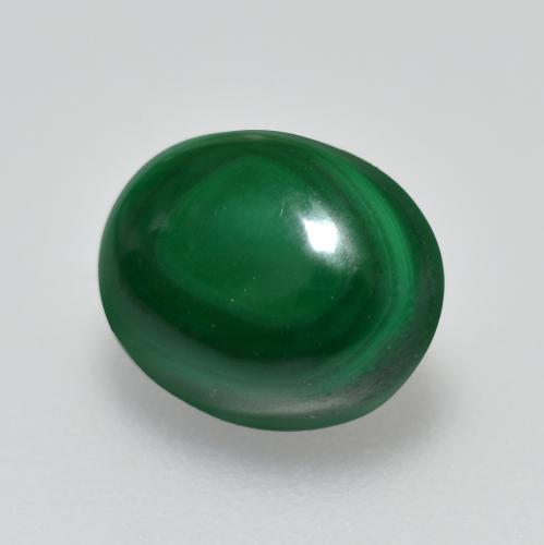 Malaquita verde natural 2,51ct, corte oval, opaco