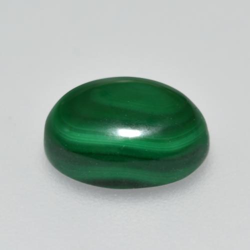 Malaquita verde natural 2,51ct, corte oval, opaco