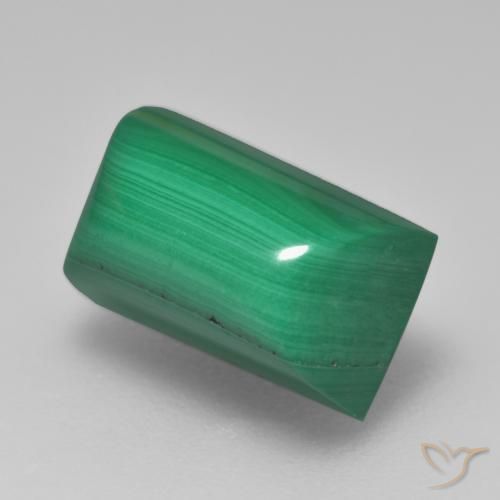 Malaquita Verde Natural 7.26ct, baguete, Opaco