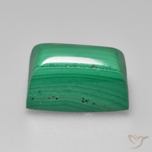 Malaquita Verde Natural 7.26ct, baguete, Opaco